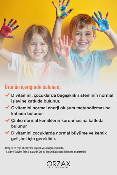 Ocean Smart Gummies Defence C Vitamini , D3 Vitamini Ve Çinko Içeren Takviye Edici Gıda 60 Jel Table - Resim 4