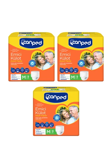 Canped Lohusa Hamile ve Emici Külot M (Orta) Boy Beden Ölçüsü 85-125 cm 3 Paket 27 Adet ürün görseli 1