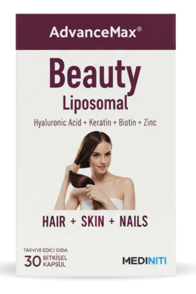 AdvanceMax Beauty Lipozomal Hyalüronik Asit Keratin Biotin Zn 30 Kapsül ürün görseli 1