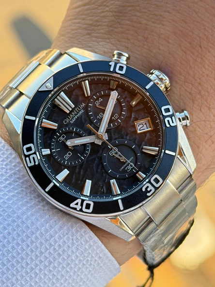 Quantum Sapphire Cam İtalyan Bileklikli 10 Atm Suya Dayanıklı 2 Yıl Garantili Erkek Kol Saati 99.390 - Resim 2