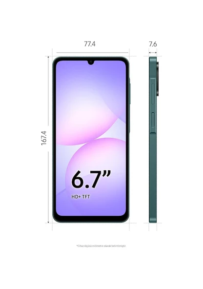 Samsung Galaxy A07 128 GB Yeşil (Samsung Türkiye Garantili) - Resim 2