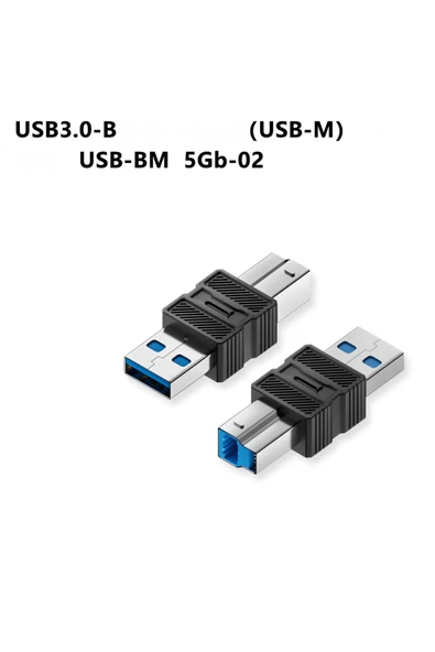 Kuanta Silabor USB-B 3.0 yazıcı adaptörünü bağlamak için Type-C'den B kare port dönüştürücü ürün görseli 1