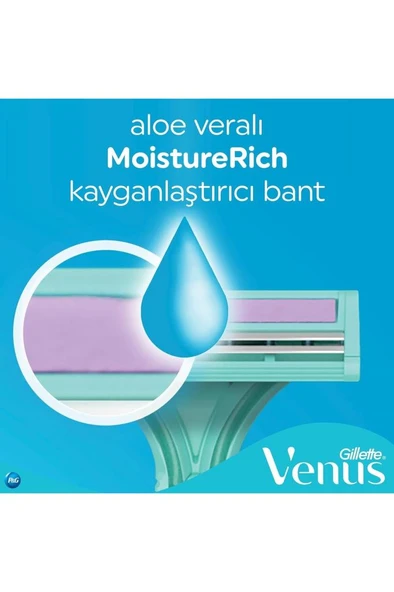 Gillette Venus Simply 2 Basic Kullan At Kadın Tıraş Bıçağı 4 Adet - Resim 4