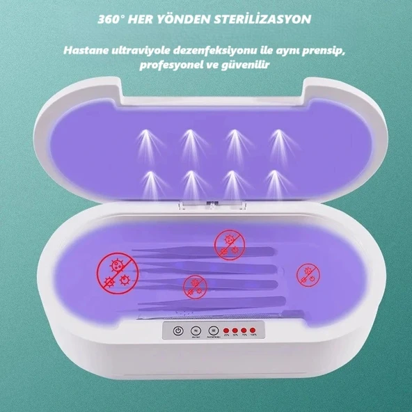 DailyTech Akıllı UV Dezenfeksiyon Kutusu Telefon Aksesuar Maske Takı Sterilizasyon Cihazı - Resim 3