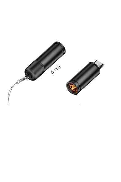 silabor Type-c erkek Mini Çakmak Rüzgar Geçirmez Isıtma Teli Elektronik Taşınabilir Kompakt Çakmak Asortili - Resim 4