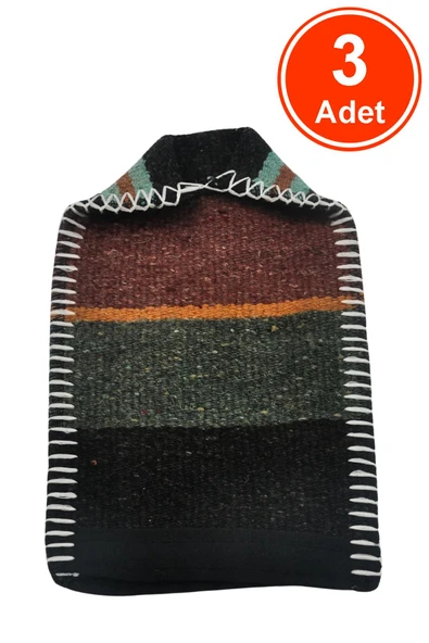 Pamuk ve Yün Karışım Otantik Banyo Hamam Kesesi Peeling Eldiveni 17x25 cm. x 3 Adet ürün görseli 1