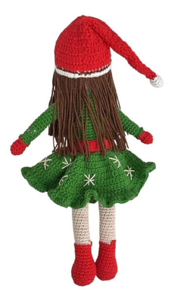 Kar Taneli Kış Rüyası Bebek Amigurumi Organik Oyuncak - Resim 2