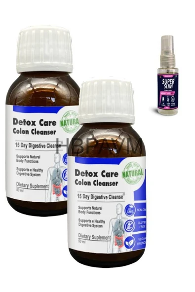 HBPAVM Detox Care Yeme Sonrası Ferahlık Hissi İçin Destek Şurubu 50 ml x 2 adet+Super Slım ürün görseli 1