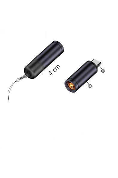 silabor Type-c erkek Mini Çakmak Rüzgar Geçirmez Isıtma Teli Elektronik Taşınabilir Kompakt Çakmak Asortili ürün görseli 1