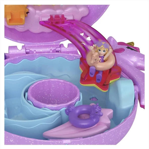HKV34 Polly Pocket Unicorn Temalı Oyun Seti - Resim 3