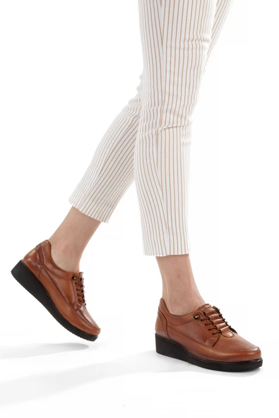 Artı-Artı001-7475-0050 Hakiki Deri Günlük Ortopedik  Kadın Taba Ayakkabı ürün görseli 1