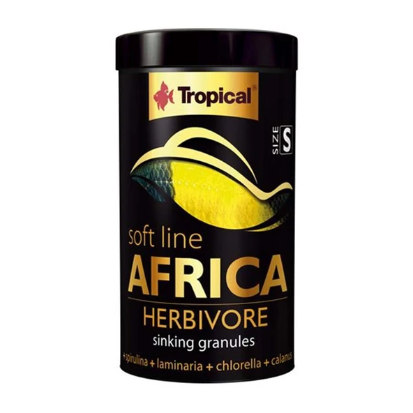 Tropical Soft Line Africa Herbivore Size S 100ml - Otçul Cichlidler İçin Yumuşak Granül Yem ürün görseli 1