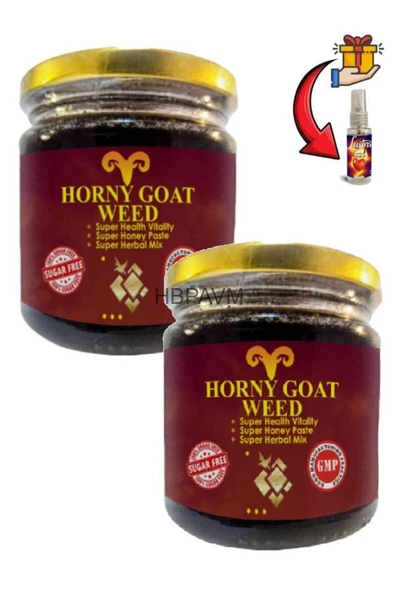 HBPAVM Horny Goat Weed Erkeklere Özel Bölge Destekleyici 240 gr x 2 ad+Lustra Masaj Yağı ürün görseli 1