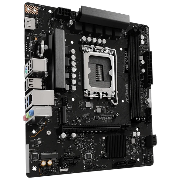 ASROCK H810M-H 6400MHz DDR5 Soket 1851 M.2 USB 3.2 HDMI mATX Anakart - Resim 3