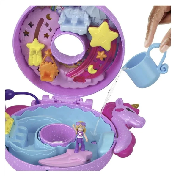 HKV34 Polly Pocket Unicorn Temalı Oyun Seti - Resim 4