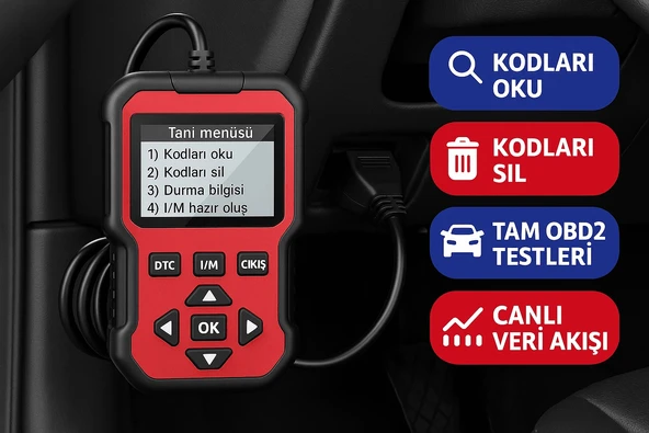 DailyTech 2025 Yeni Nesil OBD2 Arıza Tespit Cihazı Canlı Veri Hata Kodu Okuma & Silme Tüm OBD2 Araçlarla Uyumlu - Resim 4