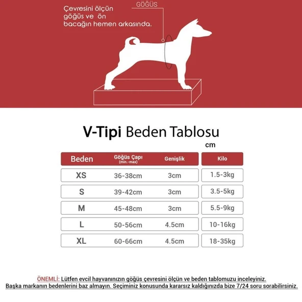 Tailpetz V-Tipi Köpek Göğüs Tasması (Neon Turuncu) [XL] - Resim 2