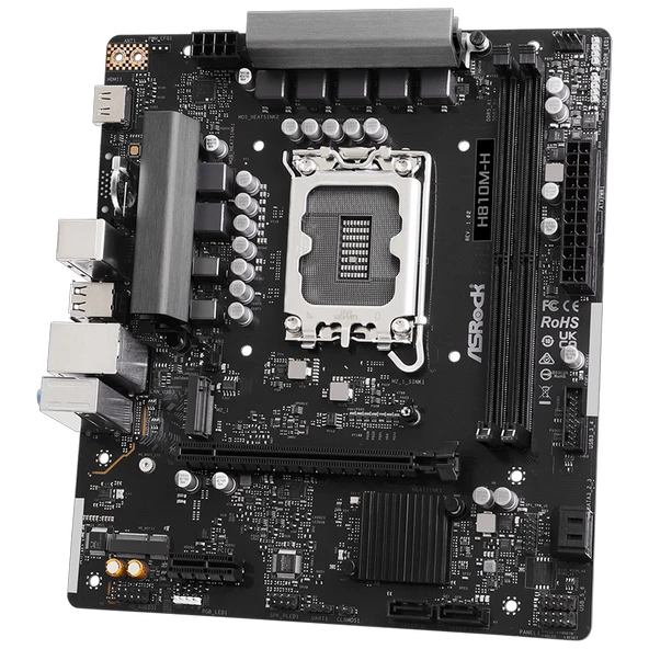 ASROCK H810M-H 6400MHz DDR5 Soket 1851 M.2 USB 3.2 HDMI mATX Anakart - Resim 4