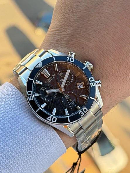 Quantum Sapphire Cam İtalyan Bileklikli 10 Atm Suya Dayanıklı 2 Yıl Garantili Erkek Kol Saati 99.390 - Resim 3