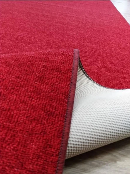 Halıcı Mustafa Protokol Halısı Kaymaz Taban Jel Yolluk Kapı Önü Paspası 100cm Kırmızı - Resim 2