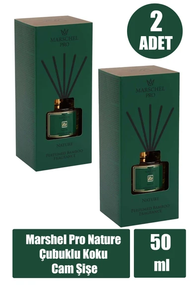 Marshel Pro Nature Çubuklu Koku Cam Şişe 50 ml 2 Adet ürün görseli 1