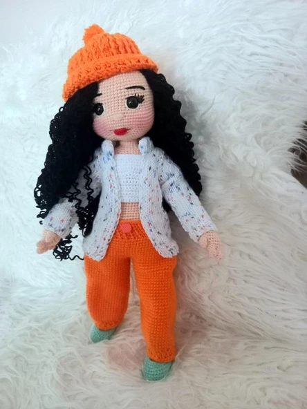 Kış Güzeli Bebek Amigurumi Organik Oyuncak - Resim 6