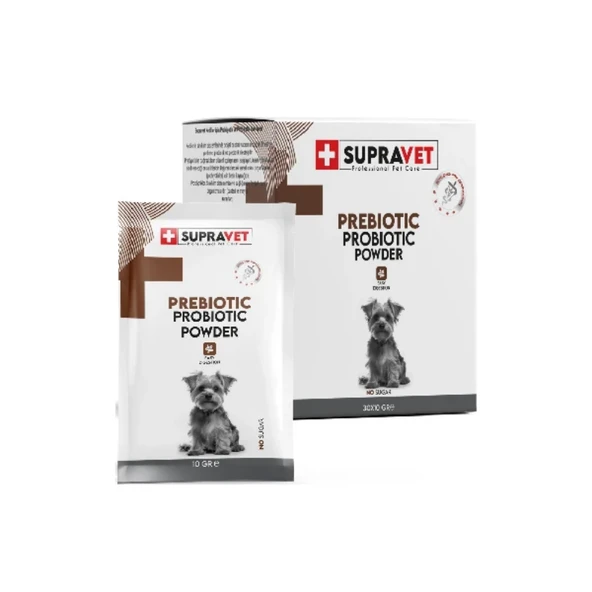 Supravet Probiyotik,Köpek Bağışıklık Güçlendirici Toz Probiyotik+Prebiyotik Takviyesi 30 x 1 Gr. ürün görseli 1
