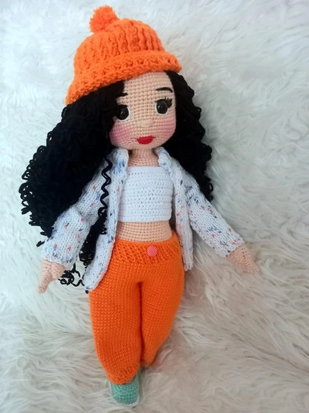 Kış Güzeli Bebek Amigurumi Organik Oyuncak - Resim 2