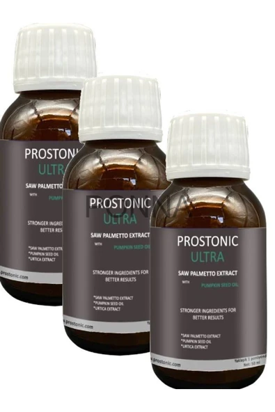 PONNA Prostonic Saw Palmetto Ultra Erkeklere Doğadan Gelen Rahatlık ve Canlılık Formülü 50 ml x 3 adet ürün görseli 1