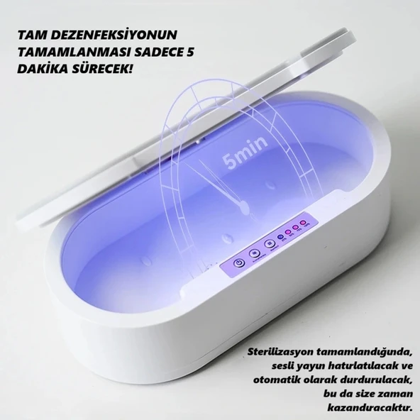 DailyTech Akıllı UV Dezenfeksiyon Kutusu Telefon Aksesuar Maske Takı Sterilizasyon Cihazı - Resim 6