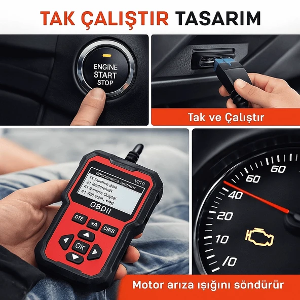 DailyTech 2025 Yeni Nesil OBD2 Arıza Tespit Cihazı Canlı Veri Hata Kodu Okuma & Silme Tüm OBD2 Araçlarla Uyumlu - Resim 5