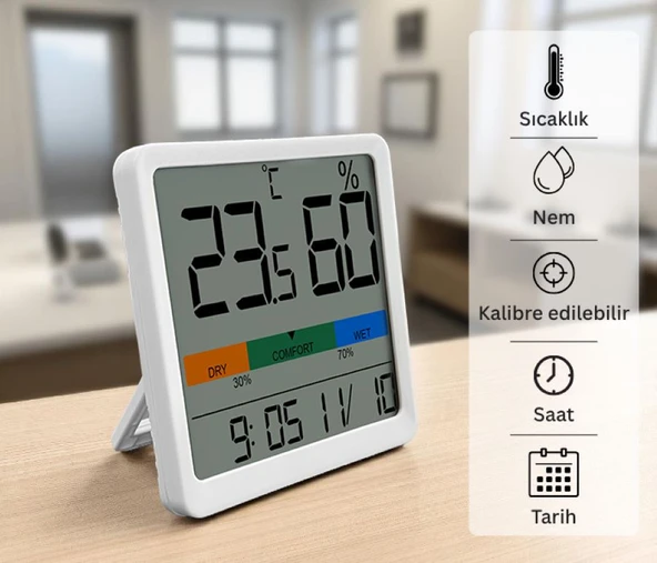 Loyka VGW 23 Kalibrasyon Menülü Sıcaklık Nem ve Saat Göstergesi - Resim 2