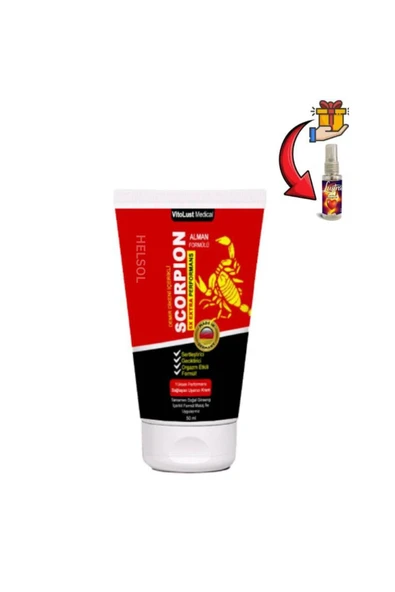 Sepet Yıldızı Scorpion Erkeklere Özel Geciktiricili ve Sertleştiren Bakım Kremi 50 ml x 1 ad.+Lustra Masaj Yağı ürün görseli 1