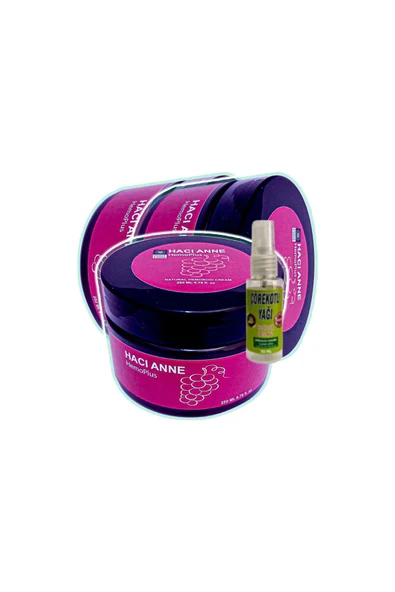 bzrv Hacı Anne 3x200 ml Rahatlatıcı Kremi+30 ml Çörek Otu Yağı ile ürün görseli 1