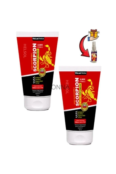 PONNA Scorpion Erkeklere Özel Geciktiricili ve Sertleştiren Bakım Kremi 50 ml x 2 ad.+Lustra Masaj Yağı ürün görseli 1