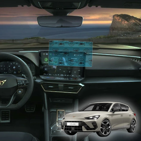 Cupra Leon Multimedya Paneli Uyumlu Nano Cam Ekran Koruyucu - Resim 2