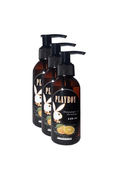 Adoil Playboy Orange Flavored Massage Oil Portakal Aromalı Vücut Masaj Yağı 120 ml 3 Adet ürün görseli 1