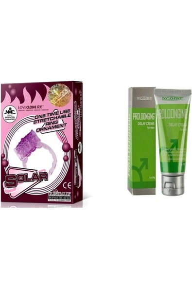 Sepet Yıldızı Doc Johnson Proloonging Krem + Solar Halka Set ürün görseli 1