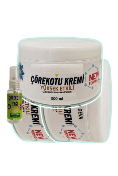 bzrv Çörek Otu Rahatlatıcı Masaj Bakım Kremi 3x200 ml+30 ml Çörek Otu Yağ ile ürün görseli 1