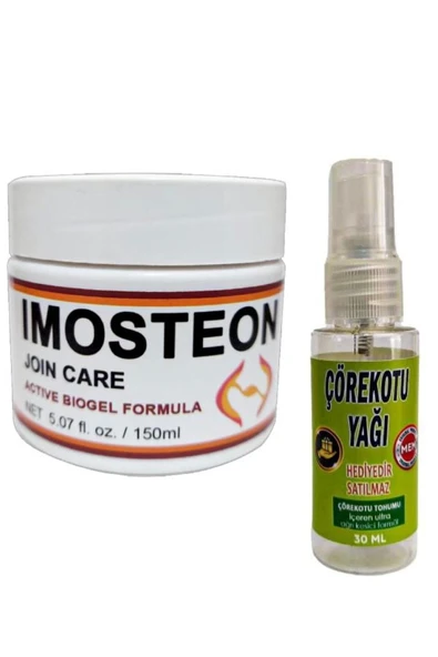 HBPAVM Imosteon Rahatlatıcı Masaj ve Bakım Kremi 150 ml X 2 ad+Çörek Otu Yağı ile 30 ml ürün görseli 1