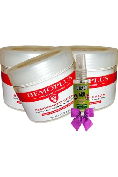 Livendo Hemoplus Bakım Kremi 100 ml x 3 adet + Çörek Otu Yağı 30 ml ürün görseli 1