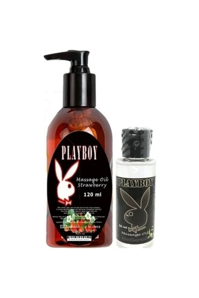 HBPAVM Playboy Aromaterapi Çilek Massage Oil 120 ml Natural Aromalı Massage Vücut Masaj Yağı 50 ml ürün görseli 1