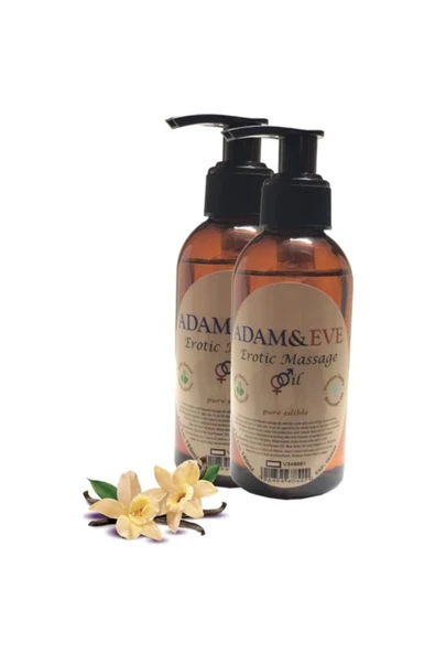 Sepet Yıldızı Adam & Eve Vanılla Massage Oil 2 Adet Vanilya Aromalı Vücut Masaj Yağı ürün görseli 1