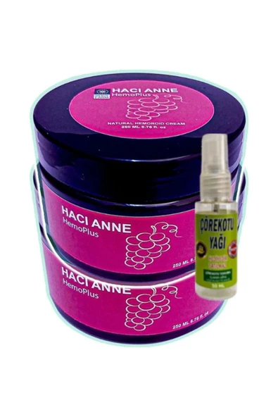 HBPAVM Hemoplus Hacı Anne Bakım Kremi 200 ml x 2 adet + Çörek Otu Yağı 30 ml ürün görseli 1