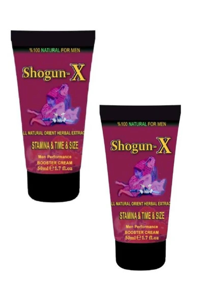 bzrv Shogun -x Extra Cream Erkeklere Özel Sertleşmeye ve Gecikmeye Etkili Krem 50ml X 2 Adet ürün görseli 1