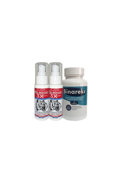 ARVALE Süper 2 Adet 50 ml Bigboost Erkek 3xEffect Canlandirici Krem+1 Kutu 30lu Binareks Erkeklere Özel ürün görseli 1
