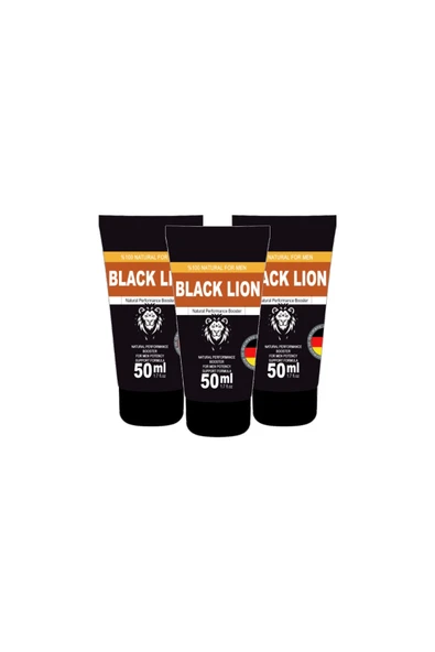 bzrv Black Lion 50 ml 3 Adet Men Booster Krem Erkeklere Özel Anlar İçin Hareketlendirici Krem ürün görseli 1