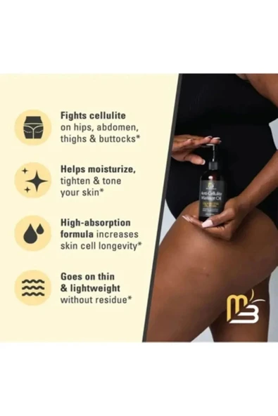 PONNA M3 Naturals Anti-Cellulite Massage Oil 240 ml Masaj Yağı + Varison 120 ml Kremi - Resim 4