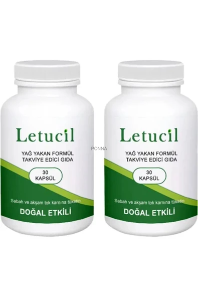 PONNA Letucil Destekleyici Ürün 30 Lu Yeşil Çay ve Biberiyeli Güç Desteği X 2 ADET ürün görseli 1