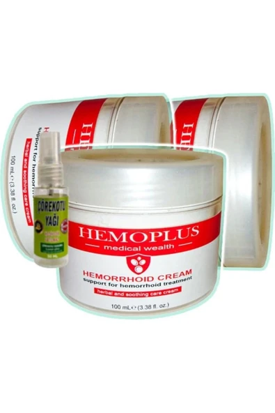 HBPAVM Süper Hemoplus Krem 100 ml x 3 adet + Çörek Otu Yağı 30 ml ürün görseli 1